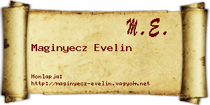 Maginyecz Evelin névjegykártya