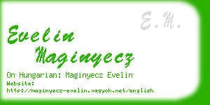evelin maginyecz business card